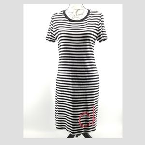 Calvin Klein Striped Black&White Shirt Dress …